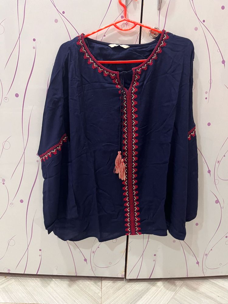 Boho Embroidered Tassel Kurta