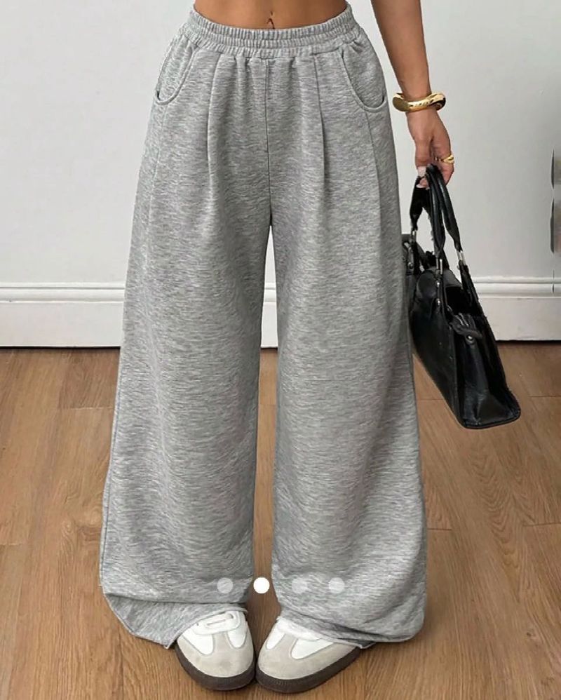 Grey Wide Leg Sweatpants