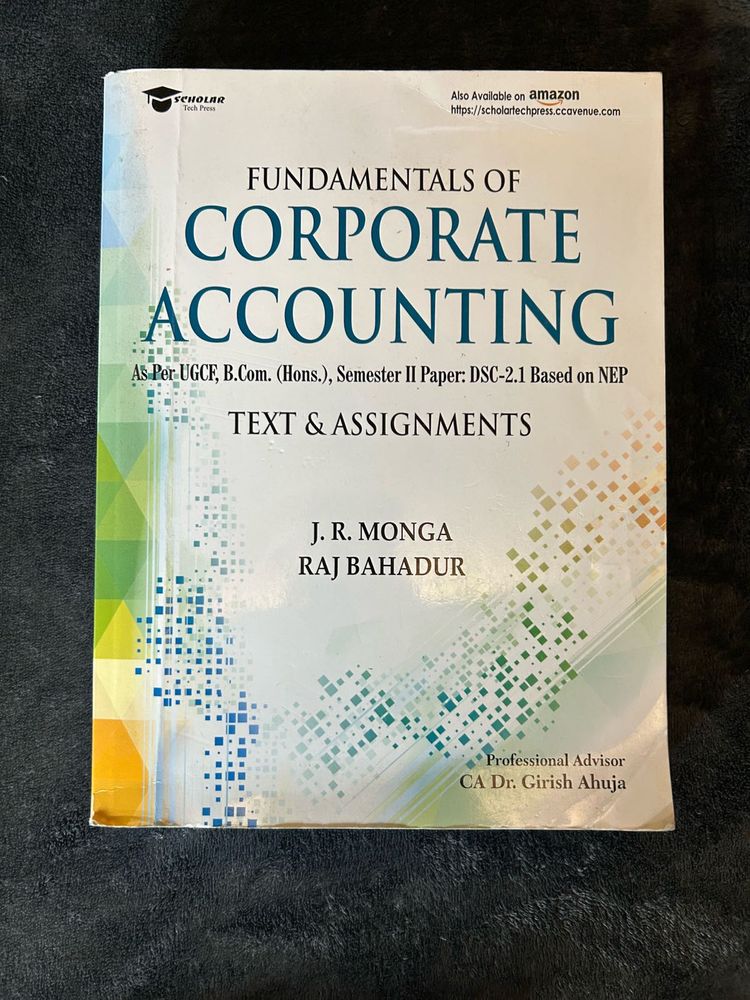 Fundamentals of Corporate Accounting Book