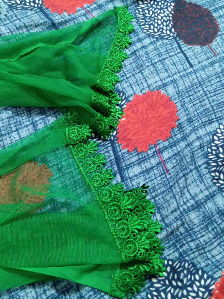 Green Lace Trim Fabric by 1 get one free