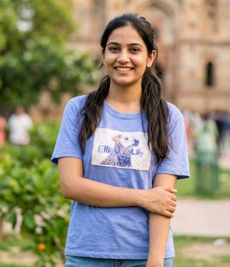 Blue T-Shirt with Sequins