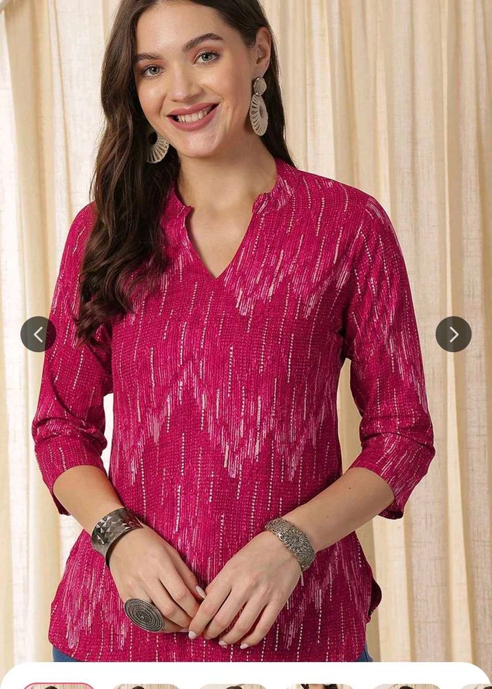 Ready to accept offeers.Women pink short kurti