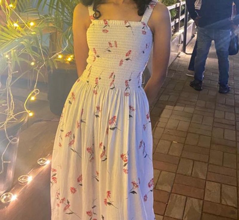 White Floral Maxi Dress