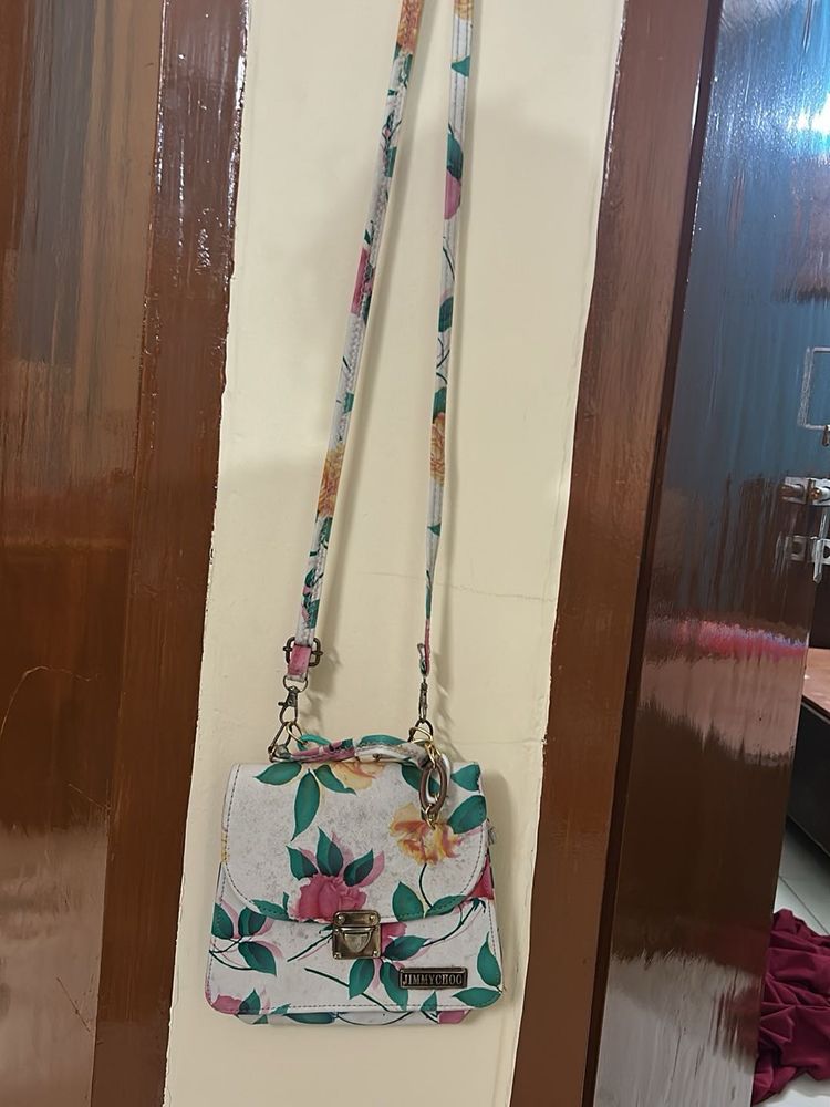 Chic Floral Print Sling Bag