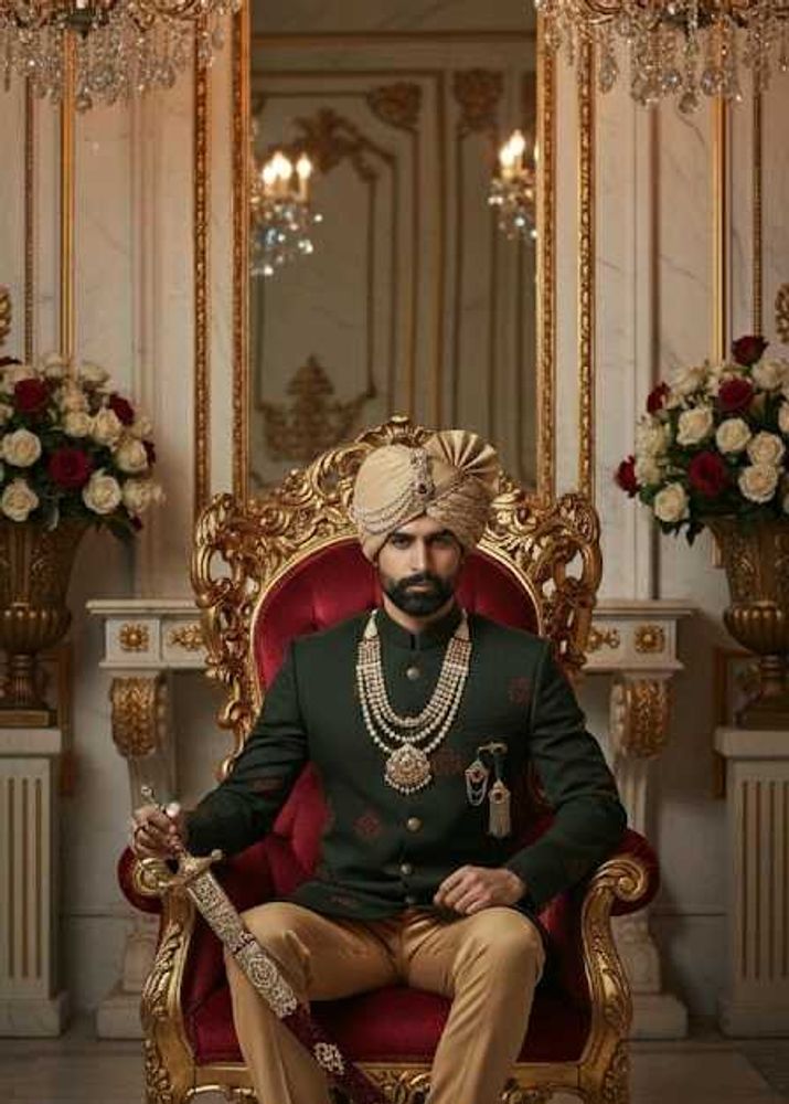 Stylish Green Nehru Suit