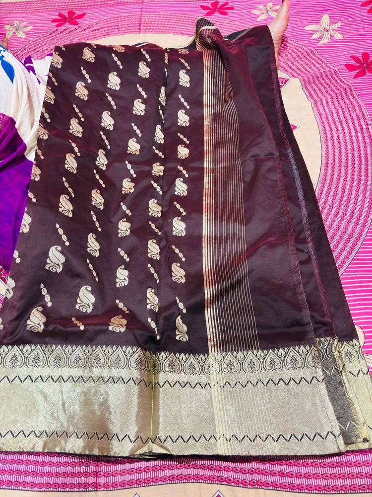 Banarasi brown saree