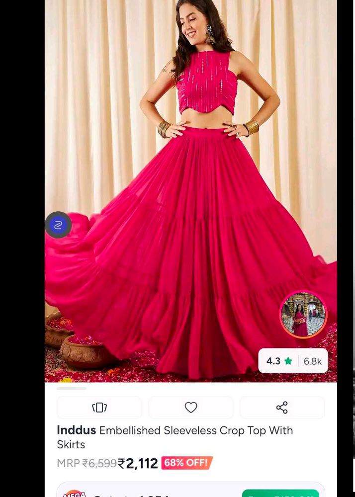 Stunning Pink Lehenga Choli Set ( for prom)