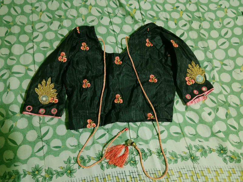 Elegant Black Embroidered Blouse