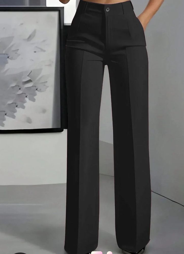 Classic Black Straight Formal Pants