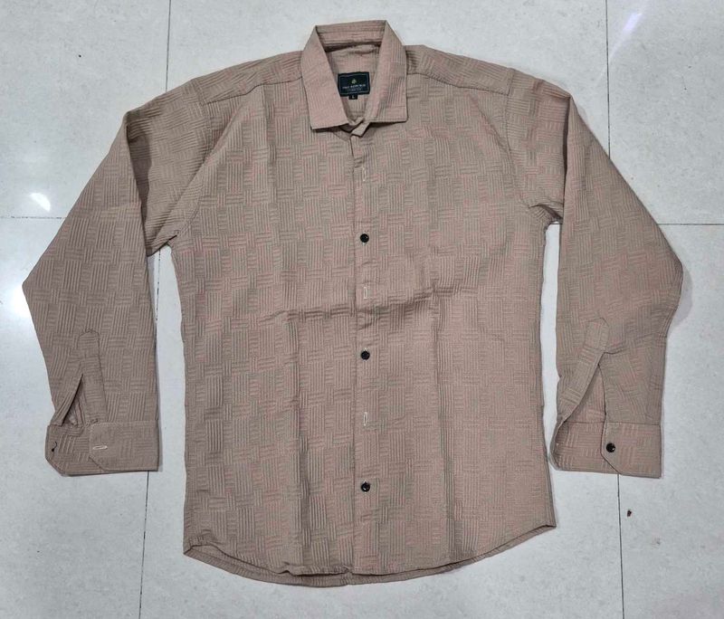 Men's Textured Long Sleeve Shirt