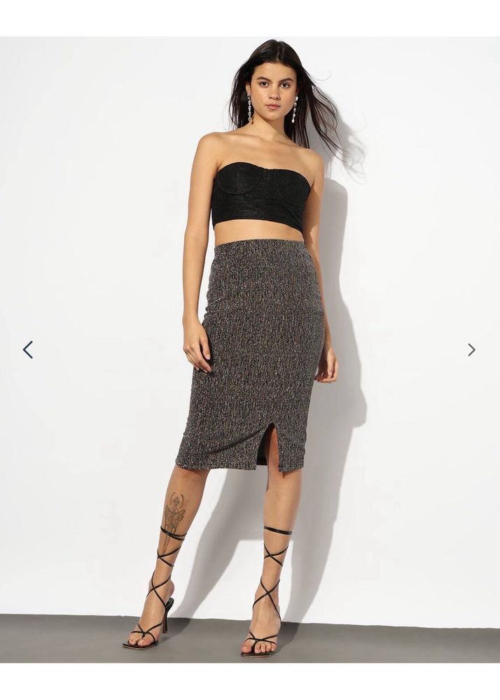 metallic party skirt