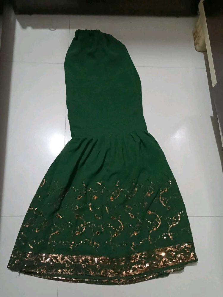 Green Embellished Garara Suit