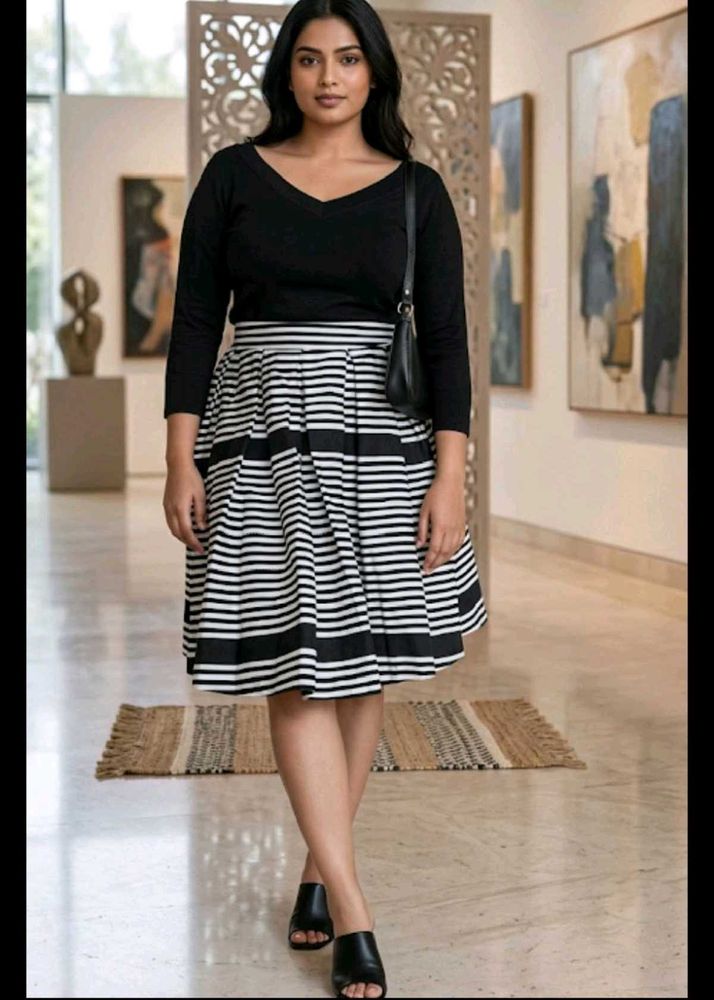 Chic Striped Midi dress
