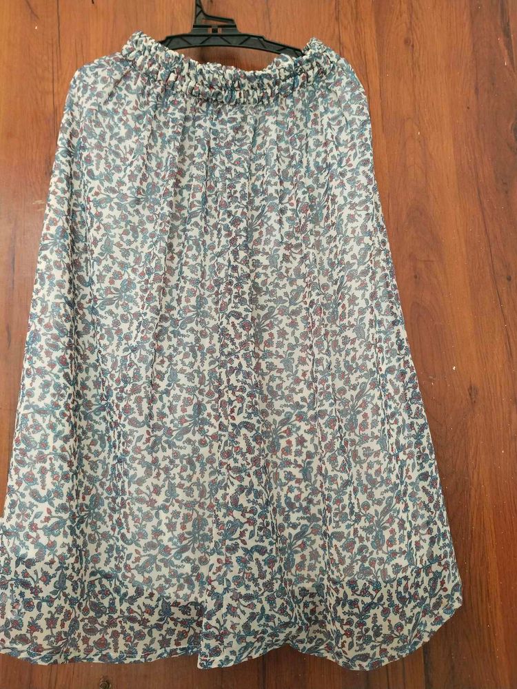 Bohemian Floral Print Maxi Skirt