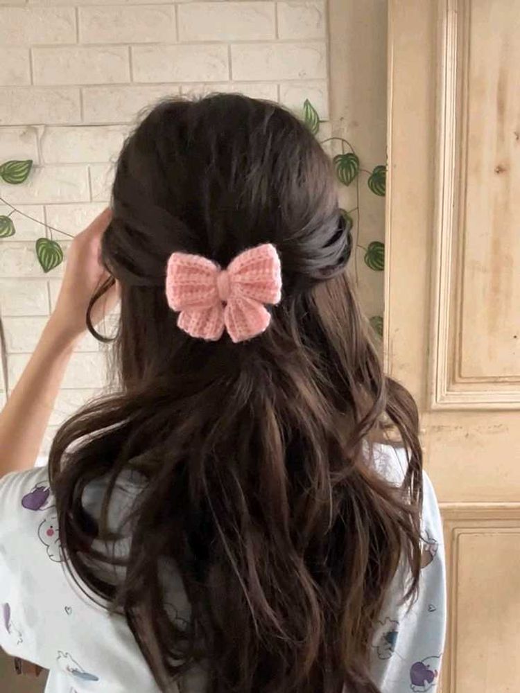 Pink Bow Hair Clip