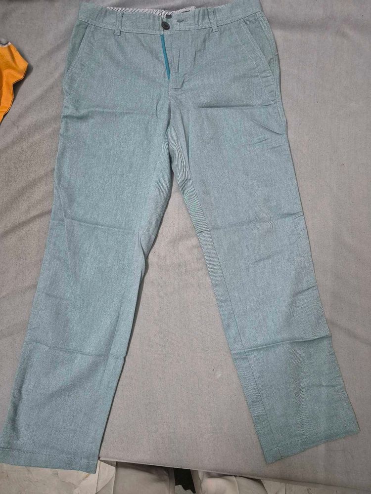 Men's Light Blue Striped Pants