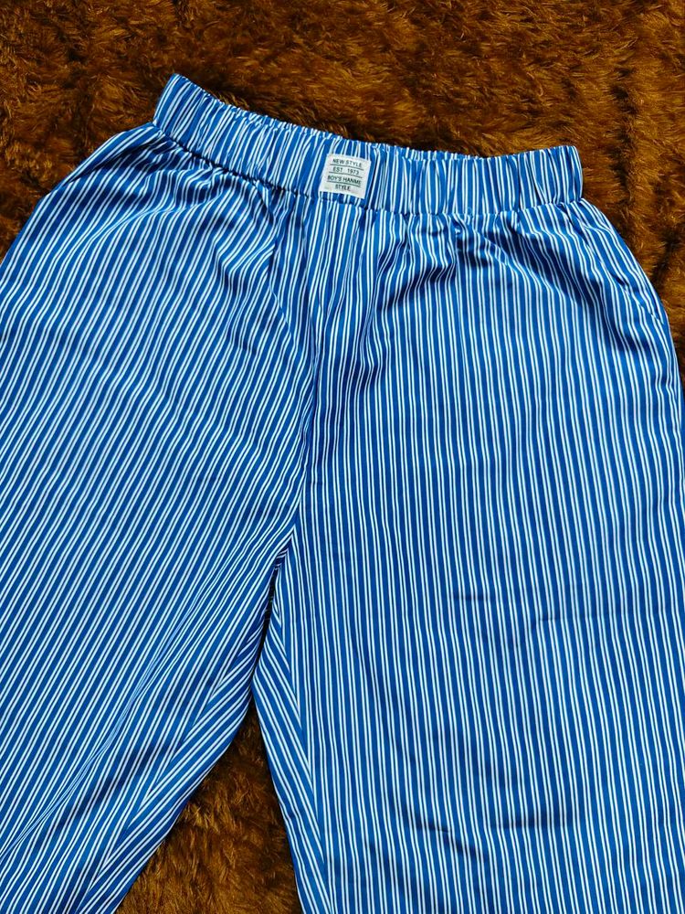 SHEIN NEW Striped Elastic pants