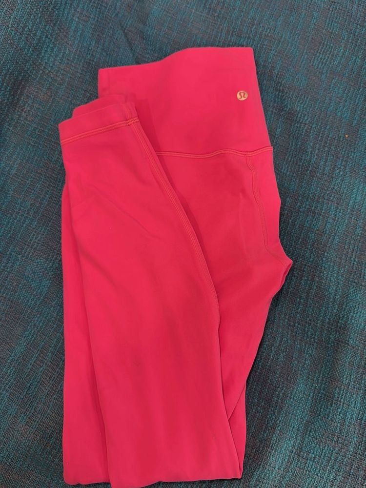 Bright Pink Lululemon Leggings Size 10