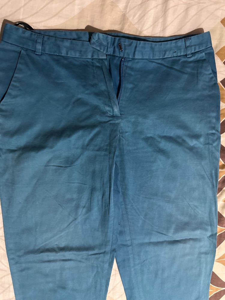 Blue Ladies Trouser Pants