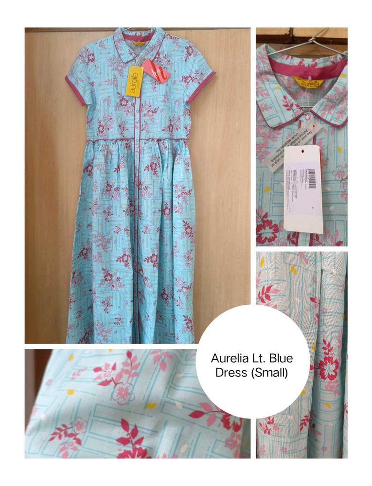 Aurelia Light Blue Floral Dress