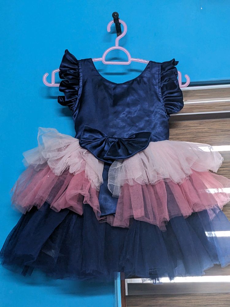 Pink Chick Kids Multicolor Regular Fit Dress