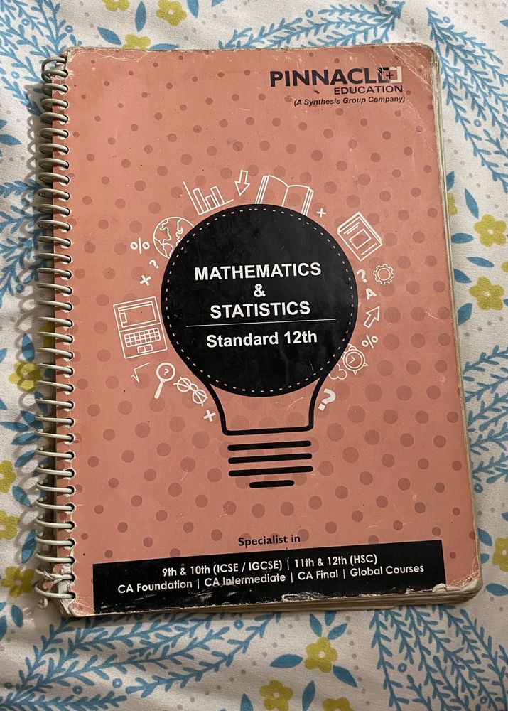 Mathematics &amp; Statistics Std 12th Book
