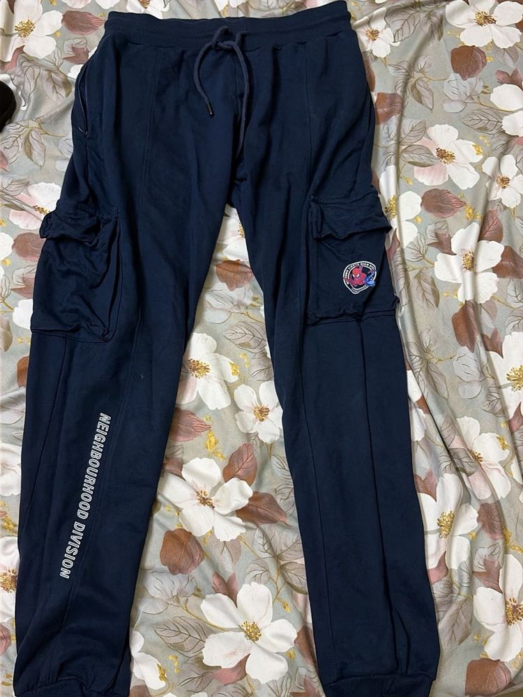 Navy Blue Cargo Joggers