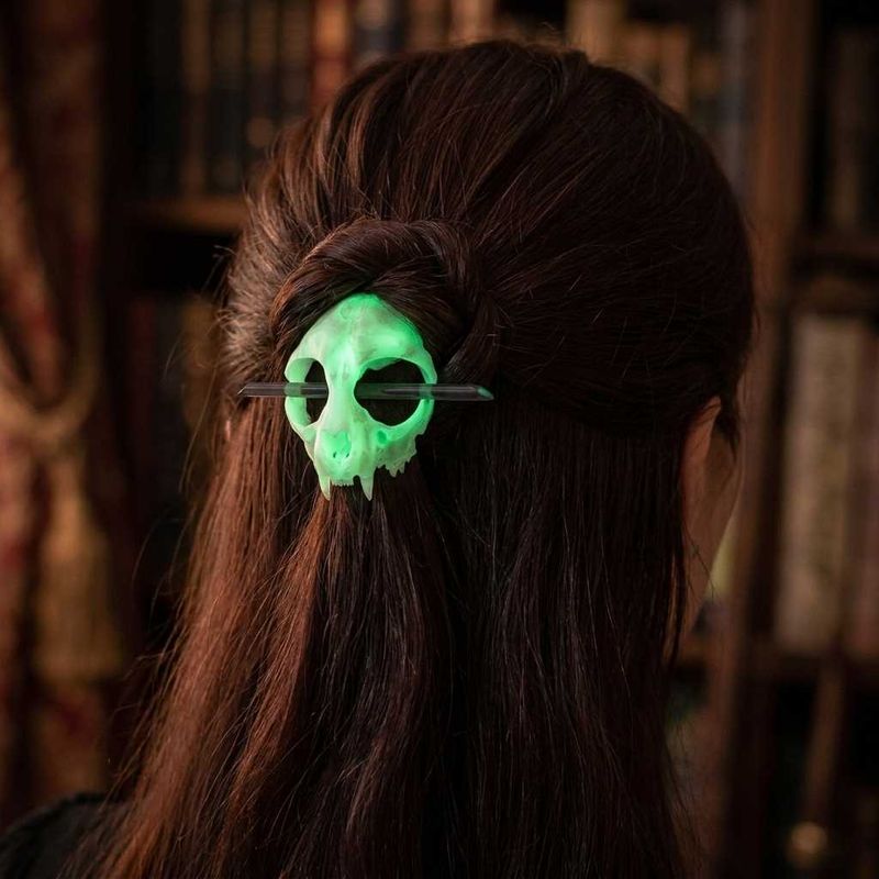 Unique Glow in the dark Skull Hair Pin
