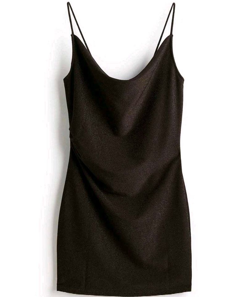 Sleek Black Slip Dress, size:S