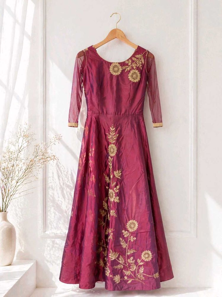 Elegant Embroidered Ethnic Gown