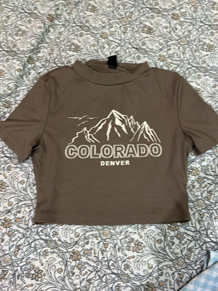Colorado Denver Graphic Crop Top