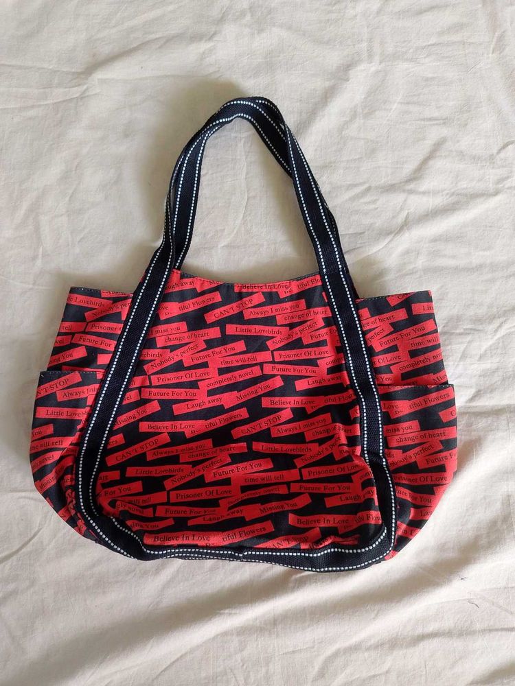 Red &amp; Black Graphic Tote Bag