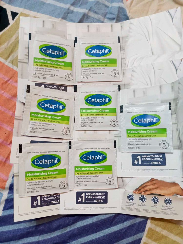 (Pack of 7) Cetaphil Moisturising Cream Samples