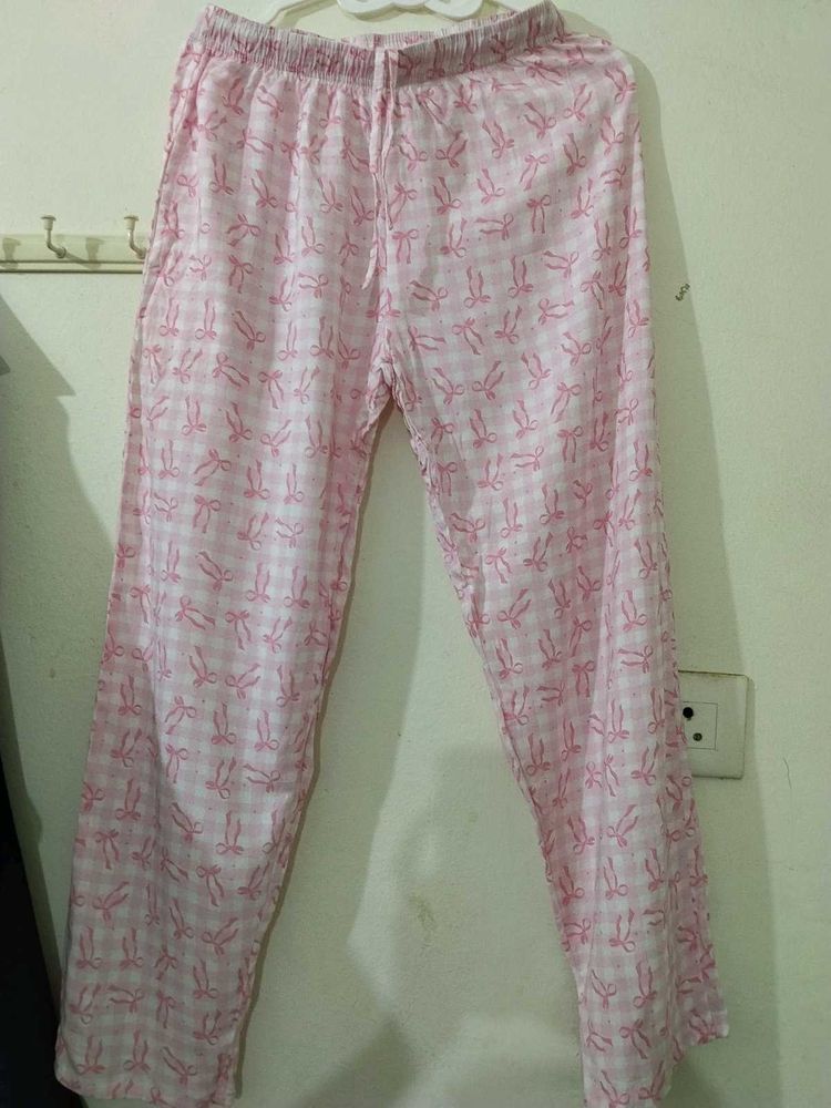 Pink bow printed Pintresty Pajama Pants