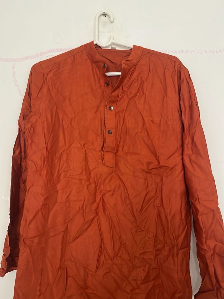 Men's Orange Kurta