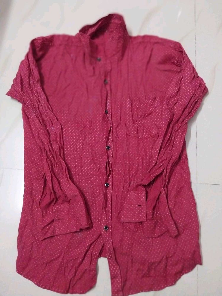 Men's Red Polka Dot Shirt