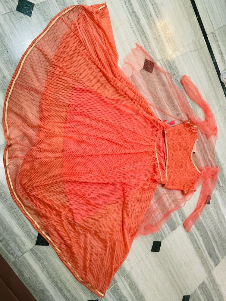 Peach Lehenga Choli Set