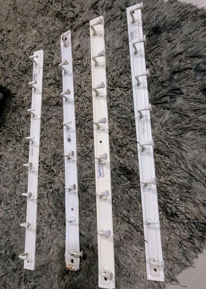 4 Set Cloth Hanger High Quality Metal Rail 8