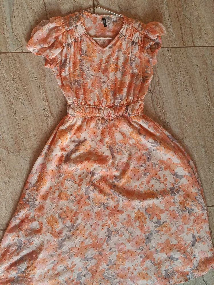 Chic Floral Print Midi Dress