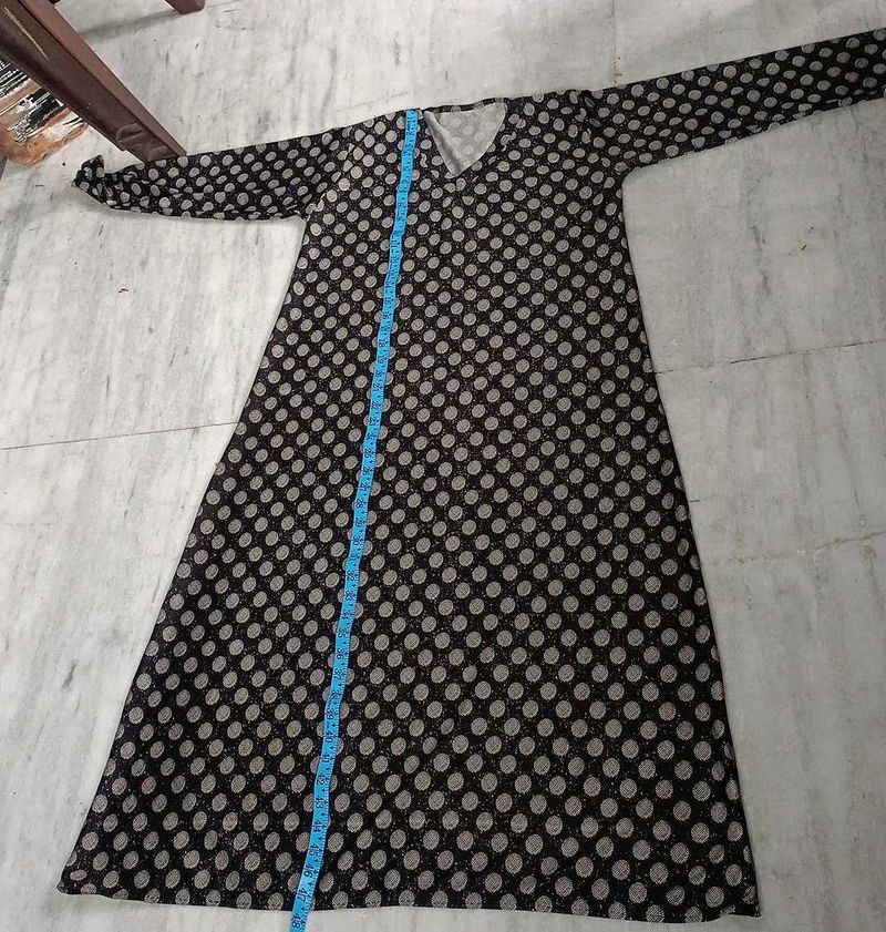 Elegant Polka Dot lycra Abaya  only