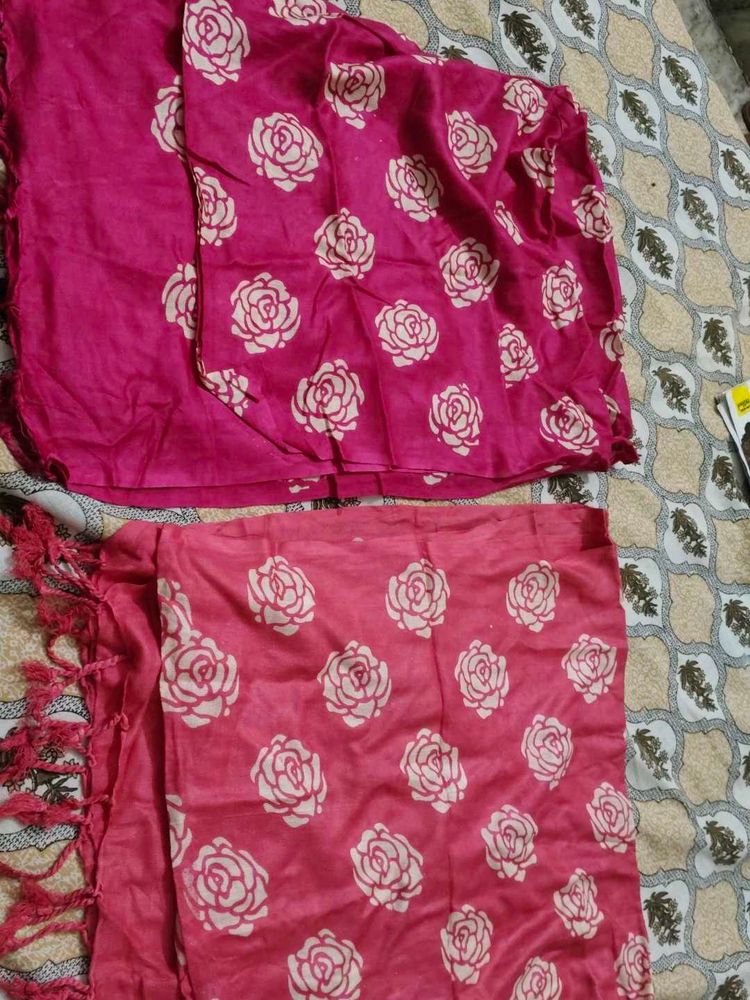 Beautiful Rose Print Dupatta Set