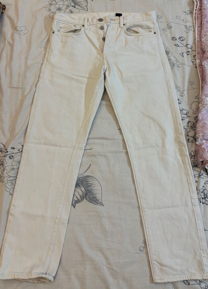 H&amp;M White Denim Jeans