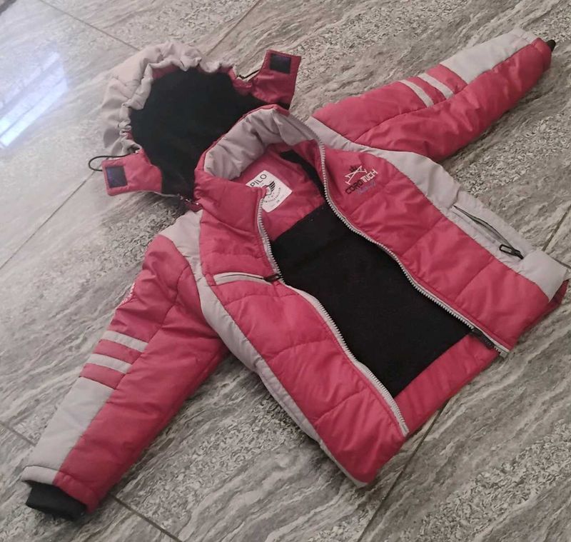 Rust&amp; Grey detachable hoodie Puffer Jacket