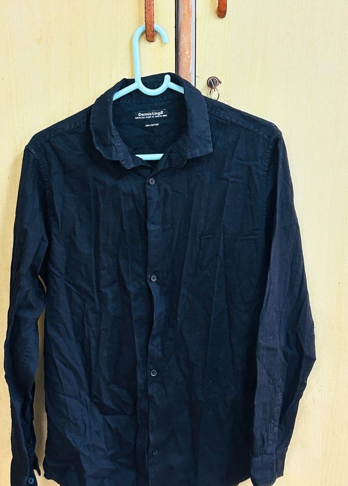 Men's Black Long Sleeve Shirt