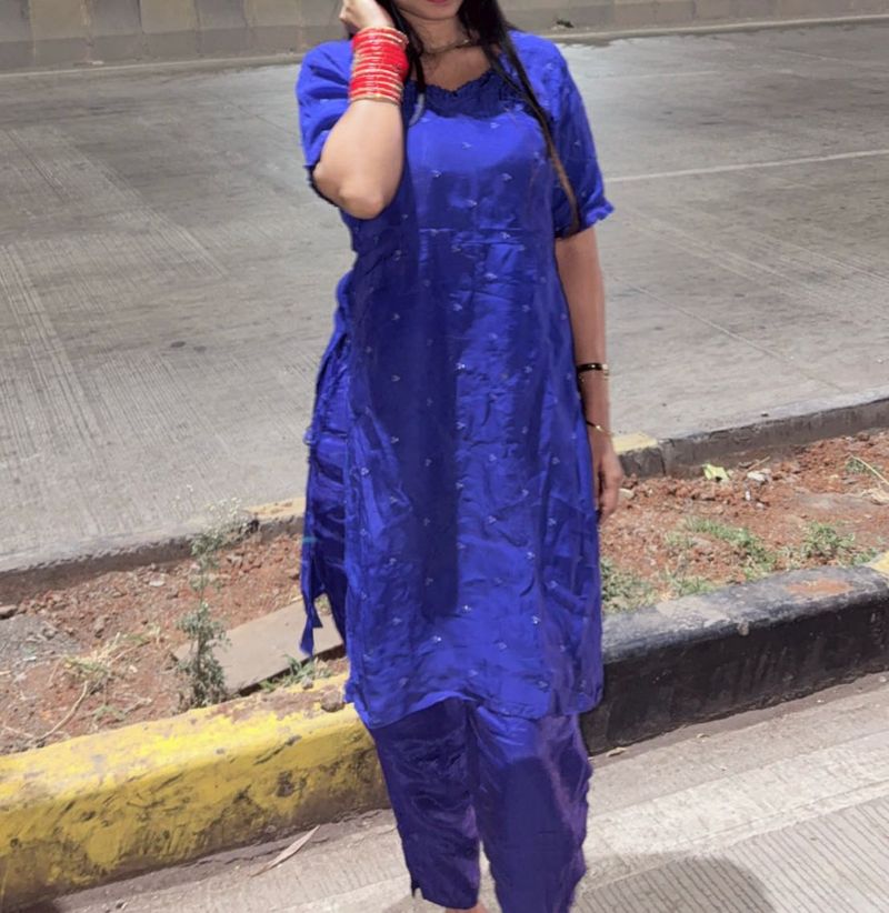 Vibrant Blue Ethnic Kurta Set