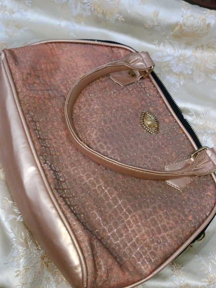 Sparkly Rose Gold Handbag