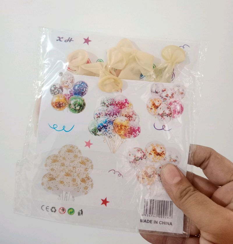 5pcs Inflatable Rose gold Confetti Balloon