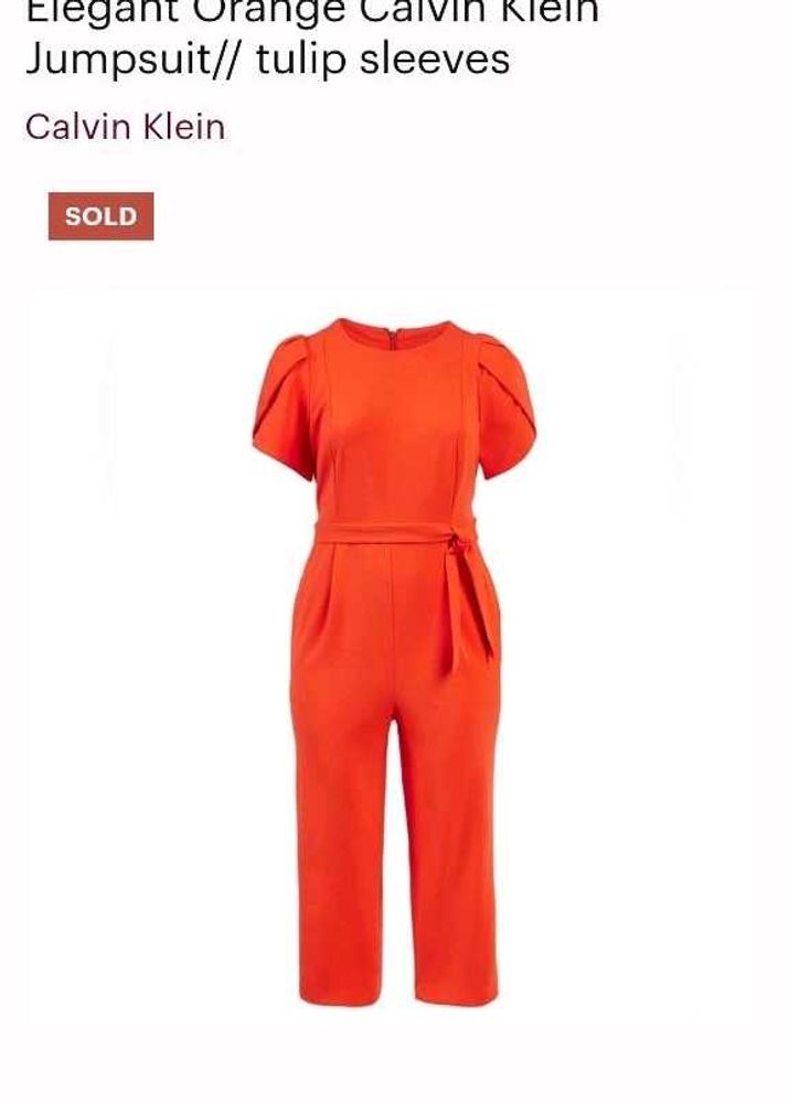 Calvin Klein Orange Jumpsuit Brand new