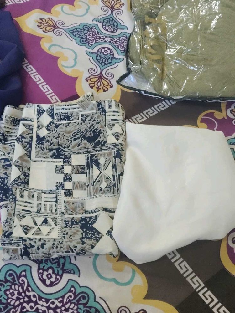 Printed Fabric &amp; Plain Cloth Piece