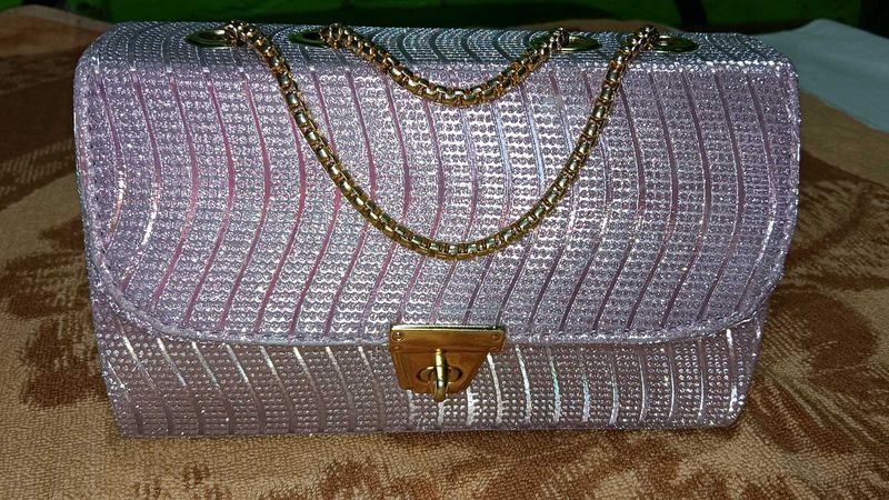 Sparkly brand new Pink Chain Handbag